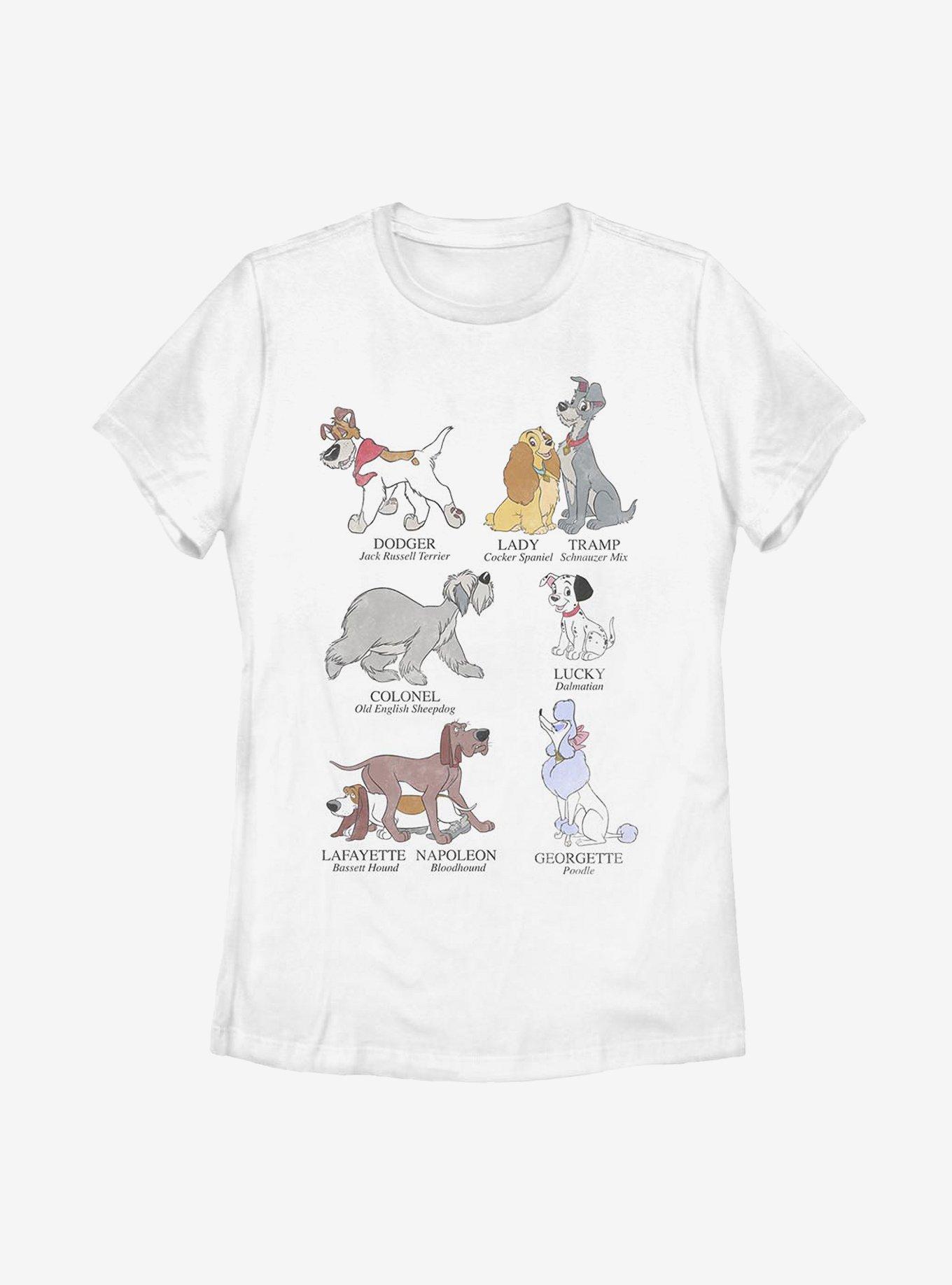 Disney Dog Breeds Womens T Shirt WHITE BoxLunch