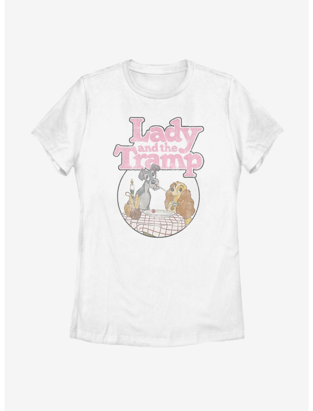 Disney Lady And The Tramp Icons Womens T-Shirt, WHITE, hi-res