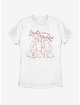 Disney Lady And The Tramp Lineart Womens T-Shirt, , hi-res