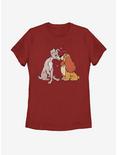 Disney Lady And The Tramp Puppy Love Womens T-Shirt, RED, hi-res