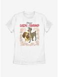 Disney Lady And The Tramp Vintage Cover Womens T-Shirt, WHITE, hi-res