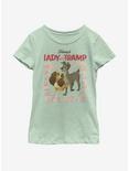 Disney Lady And The Tramp Vintage Cover Youth Girls T-Shirt, MINT, hi-res