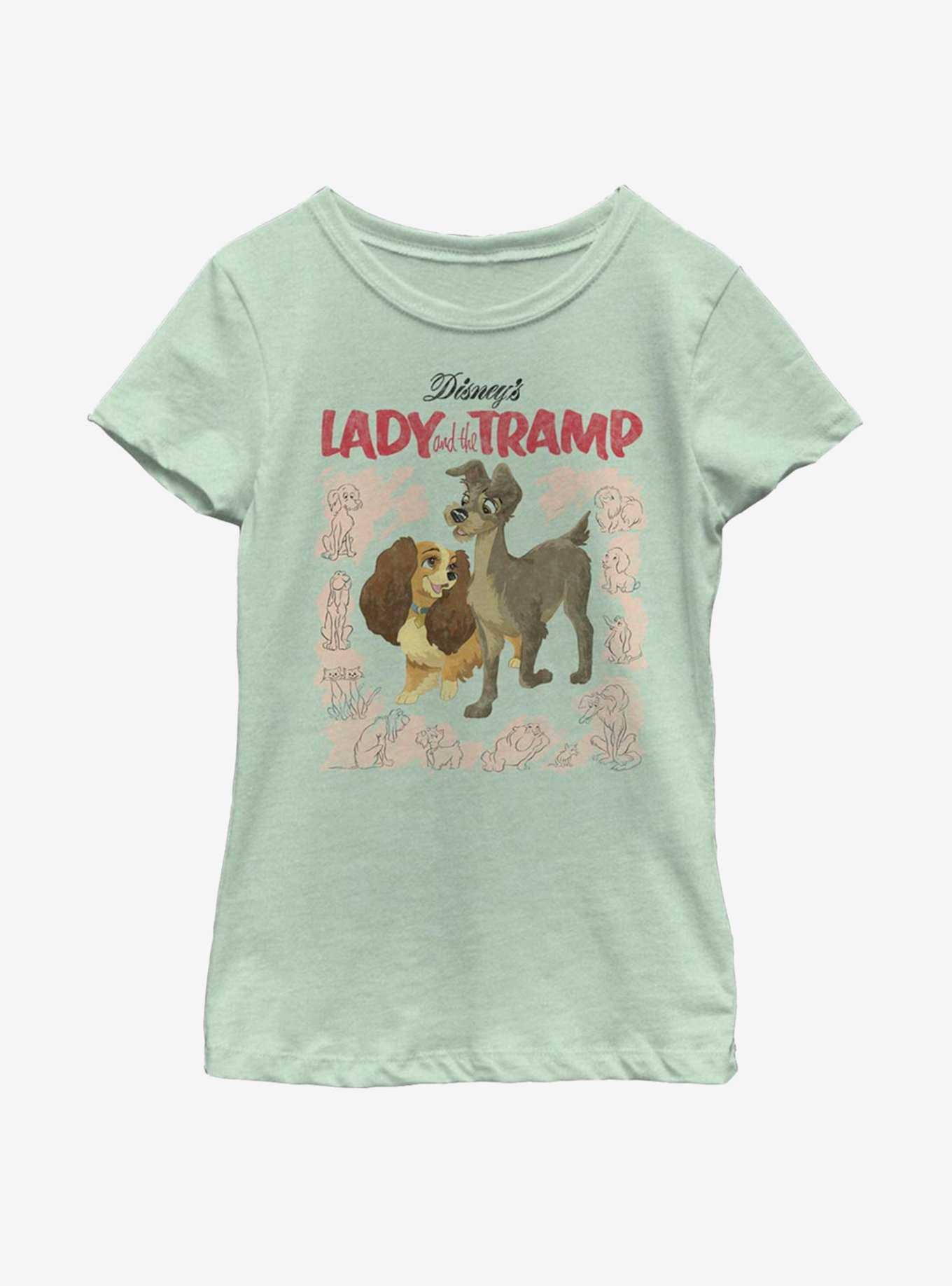 Disney Lady And The Tramp Vintage Cover Youth Girls T-Shirt, , hi-res