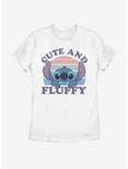 Disney Lilo And Stitch Cute And Fluffy Womens T-Shirt, WHITE, hi-res