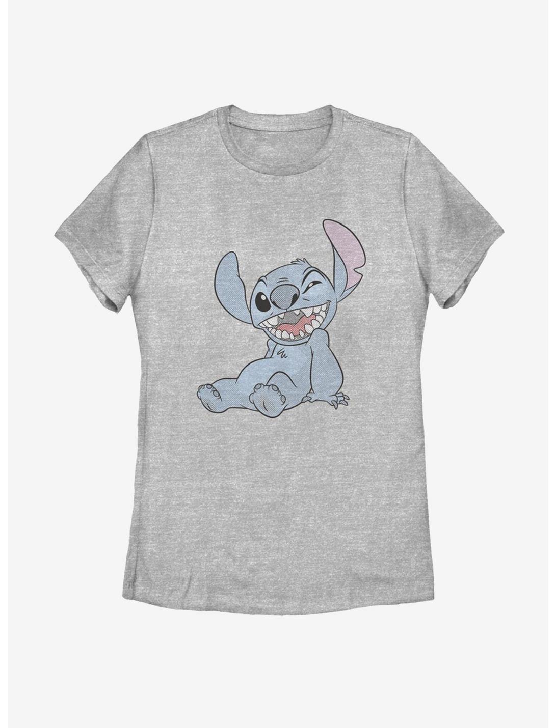Disney Lilo And Stitch Halftone Stitch Womens T-Shirt, ATH HTR, hi-res
