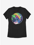 Disney Lilo And Stitch Retro Rainbow Womens T-Shirt, BLACK, hi-res