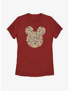 Disney Mickey Mouse Floral Mickey Head Womens T-Shirt, , hi-res
