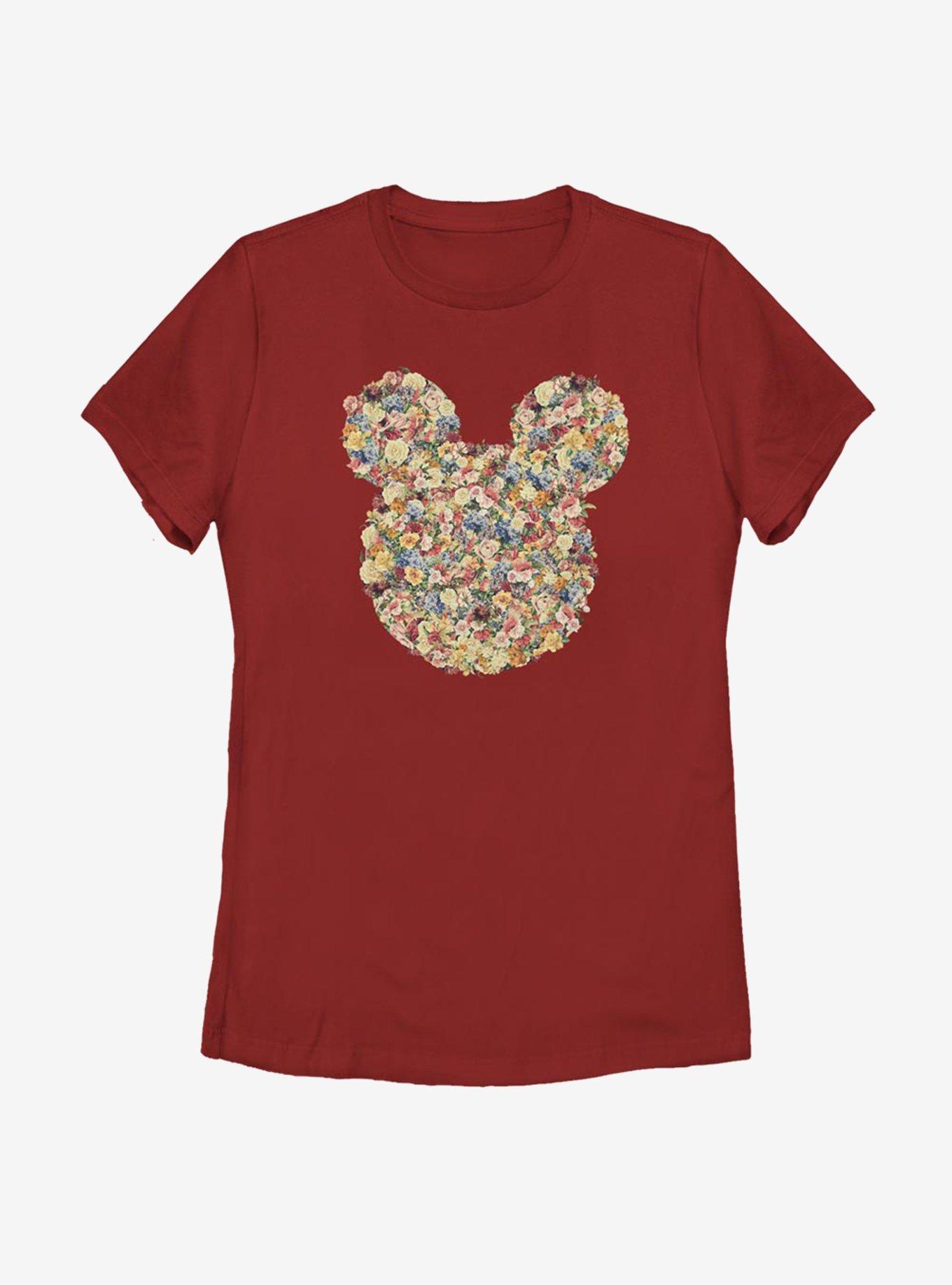 Disney Mickey Mouse Floral Mickey Head Womens T-Shirt, , hi-res