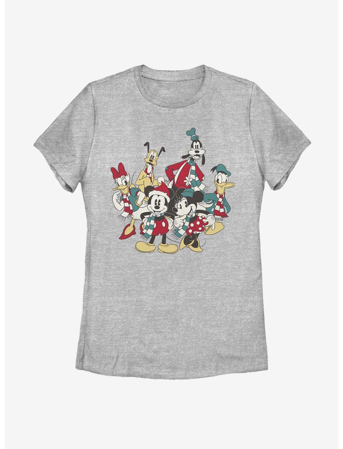 Disney Mickey Mouse Holiday Group Womens T-Shirt, ATH HTR, hi-res