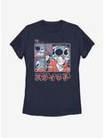 Disney Lilo And Stitch Japanese Text Womens T-Shirt, NAVY, hi-res