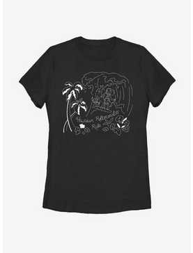 Disney Lilo And Stitch Surf Line Art Womens T-Shirt, , hi-res