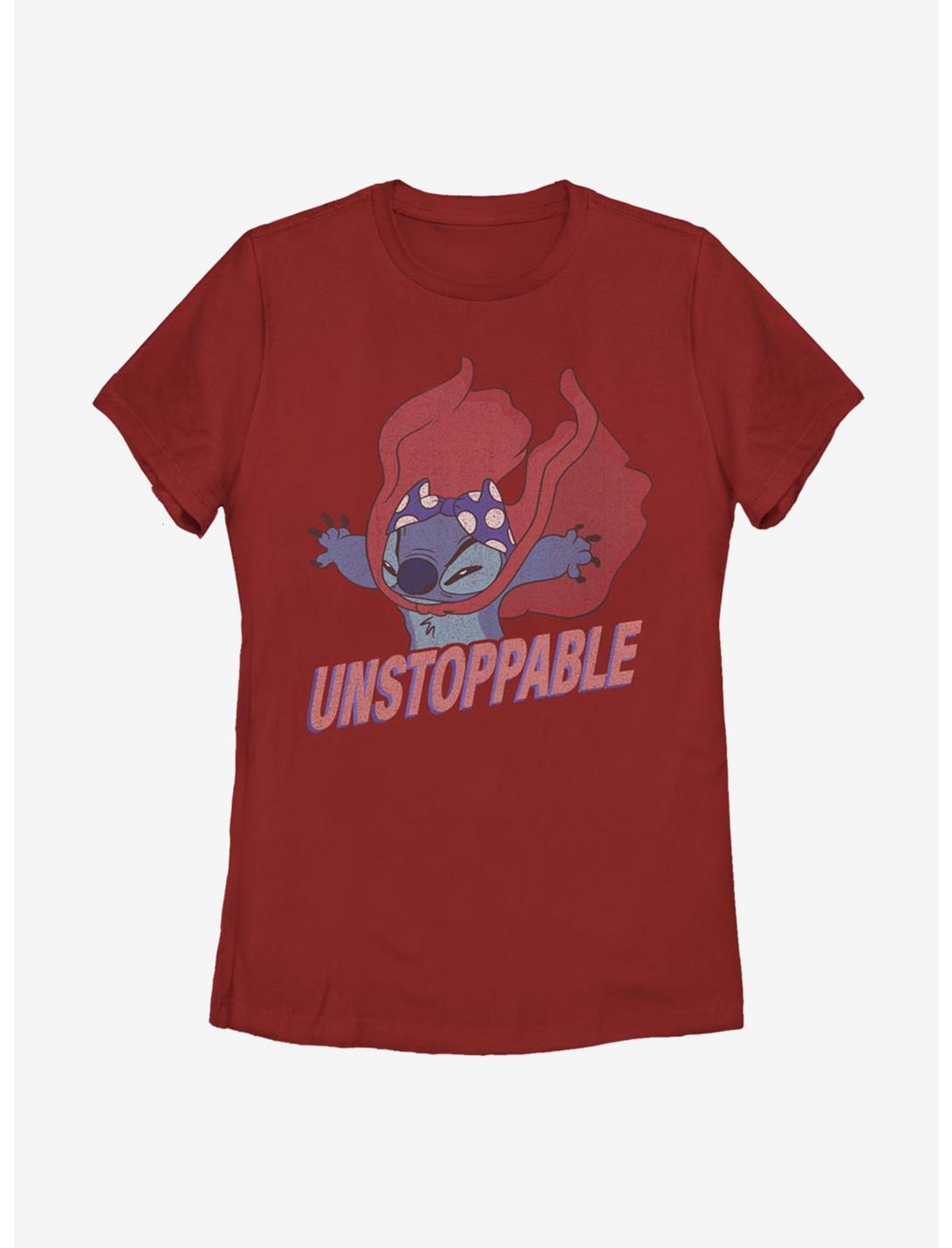 Disney Lilo And Stitch Unstoppable Stitch Womens T-Shirt, RED, hi-res