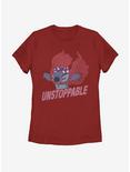 Disney Lilo And Stitch Unstoppable Stitch Womens T-Shirt, RED, hi-res