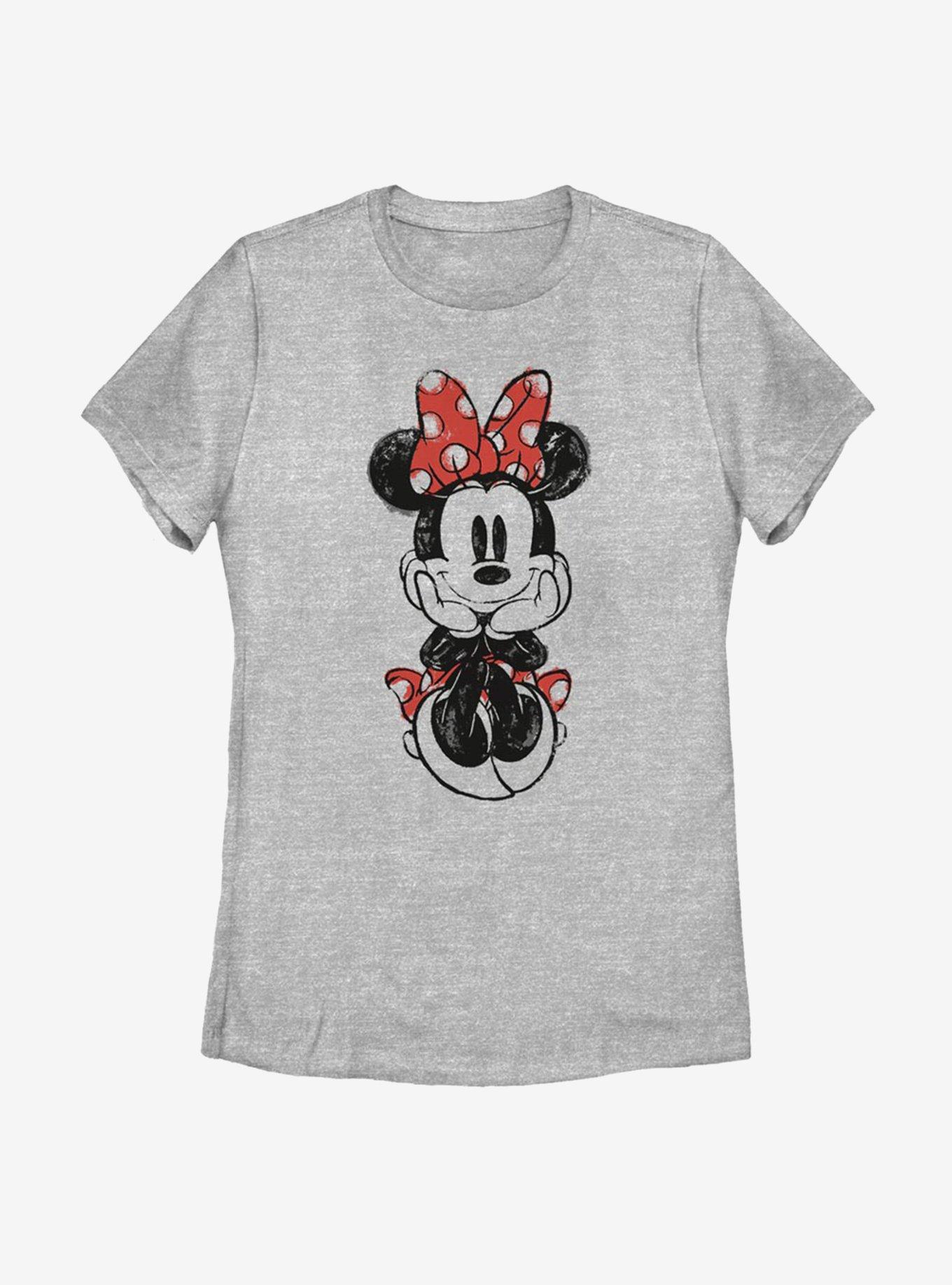 Disney Mickey Mouse Sitting Minnie Sketch Womens T-Shirt, , hi-res