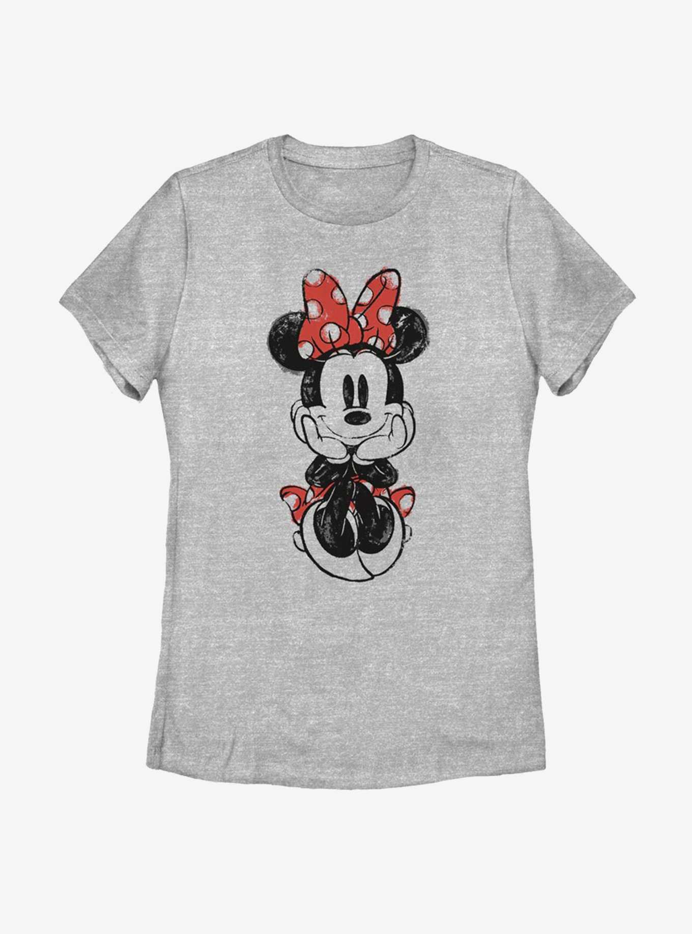 Disney Mickey Mouse Sitting Minnie Sketch Womens T-Shirt, , hi-res