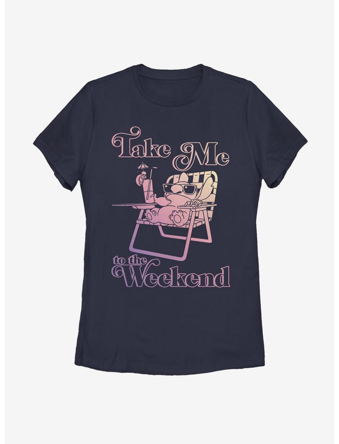 Disney Lilo And Stitch Weekend Stitch Womens T-Shirt, NAVY, hi-res