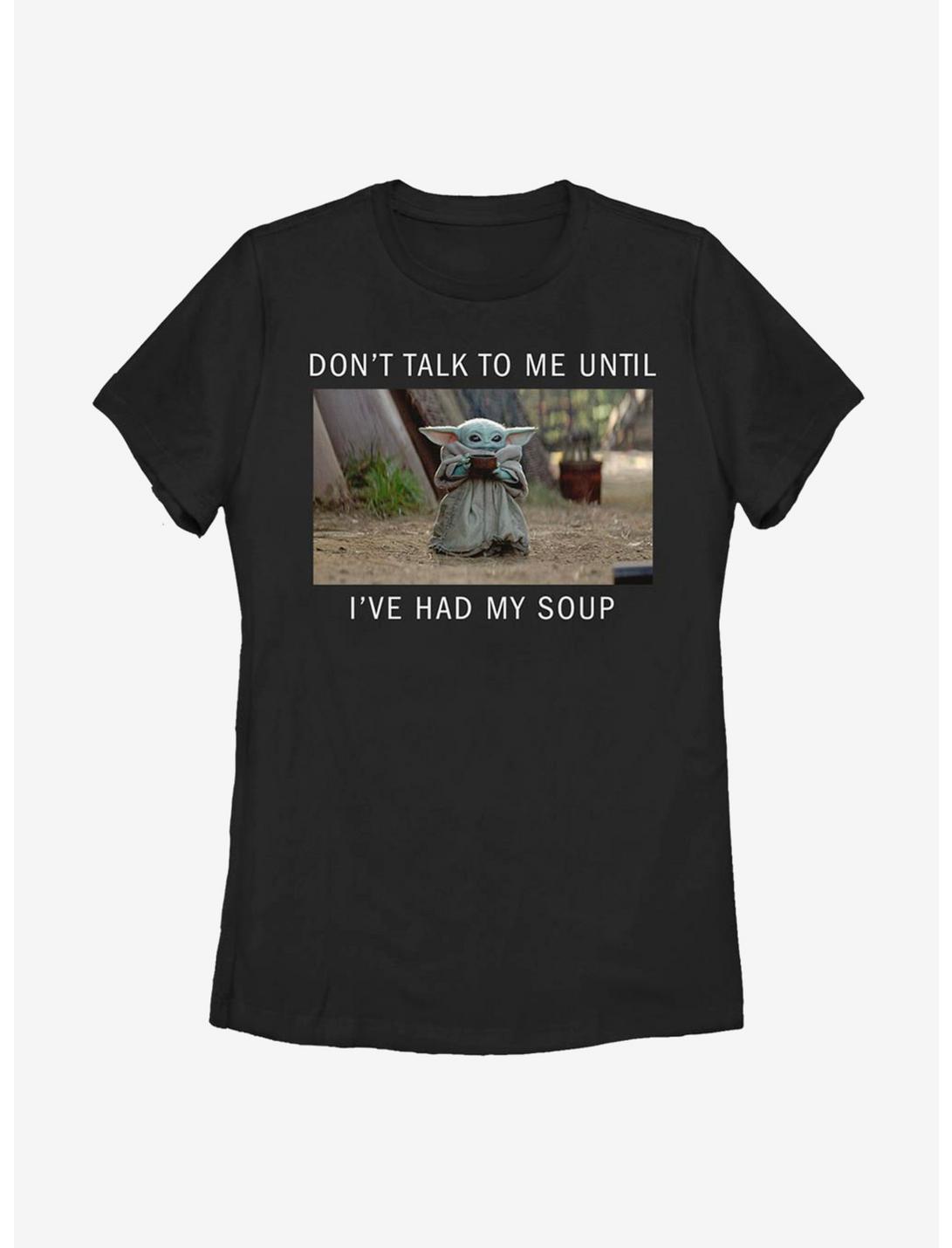 Star Wars The Mandalorian The Child Need Soup Womens T-Shirt, BLACK, hi-res