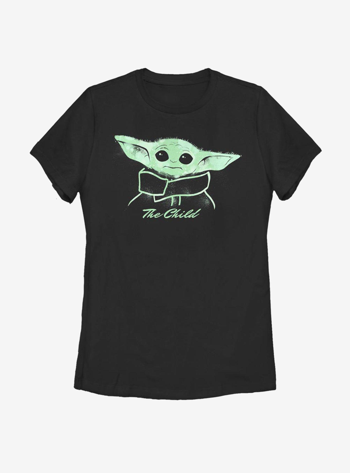 Star Wars The Mandalorian The Child Watercolor Smile Womens T-Shirt, , hi-res