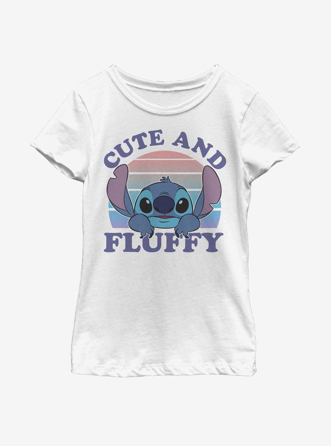Disney Lilo And Stitch Cute And Fluffy Youth Girls T-Shirt