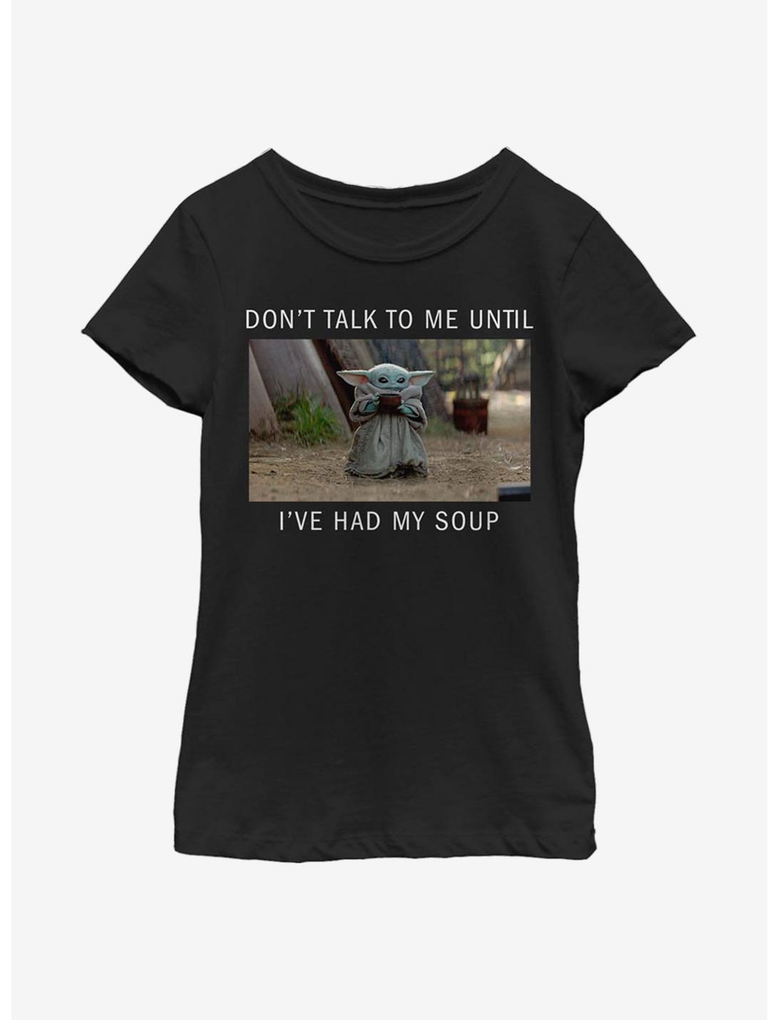 Star Wars The Mandalorian The Child Need Soup Youth Girls T-Shirt, BLACK, hi-res
