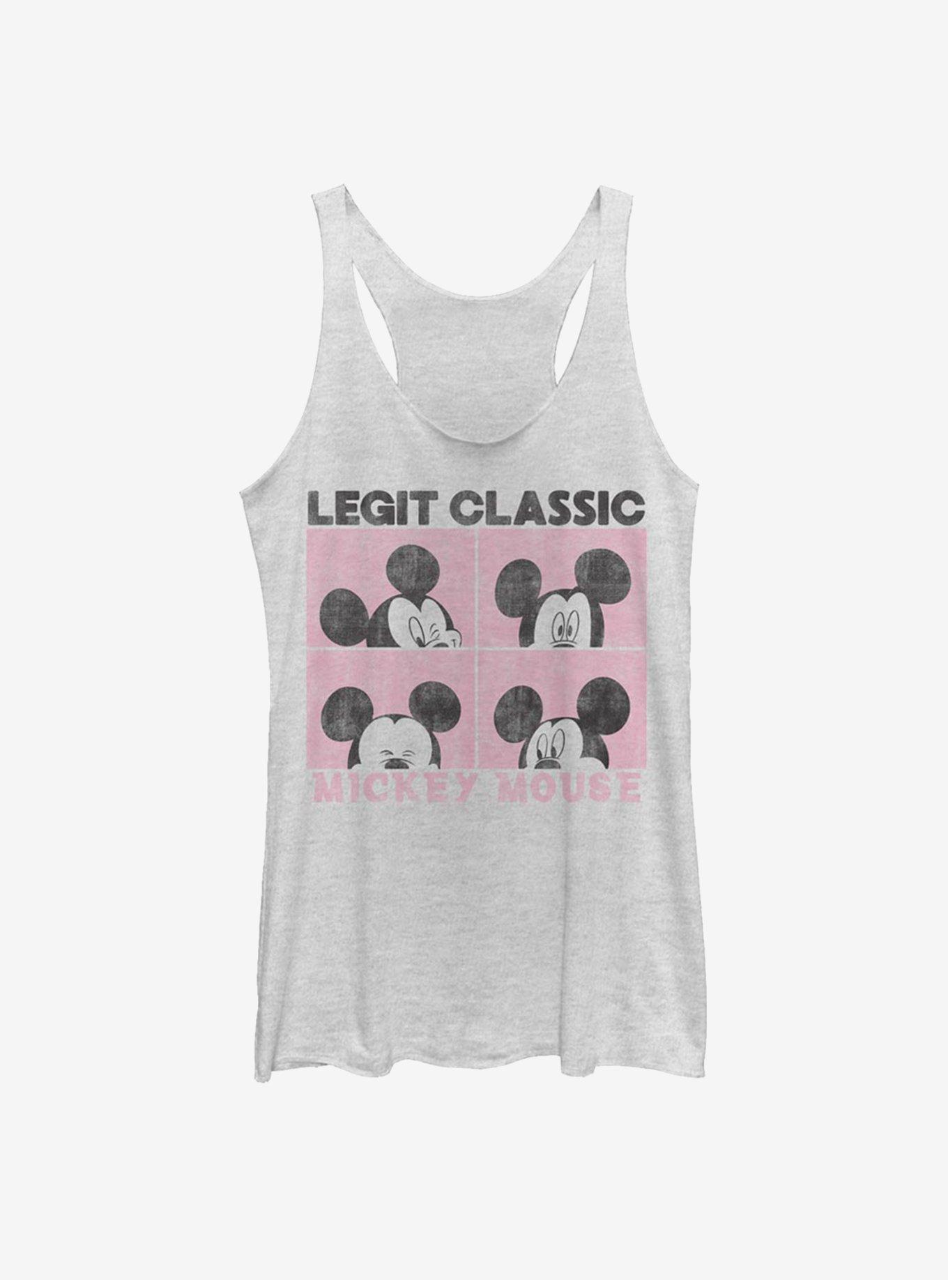 Disney Mickey Mouse Faces Womens Tank Top, WHITE HTR, hi-res
