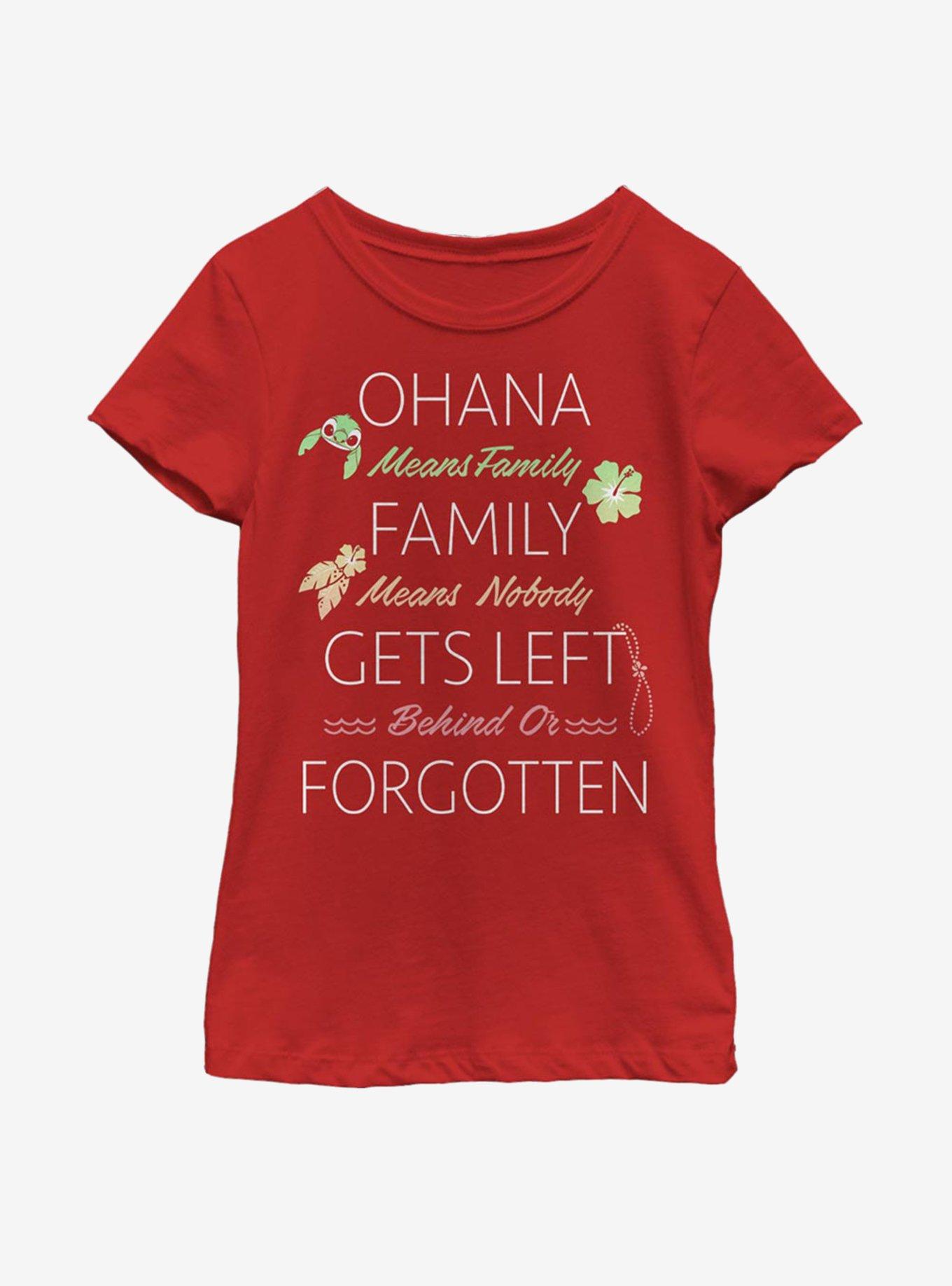 Disney Lilo And Stitch Ohana Means Family Youth Girls T-Shirt, , hi-res