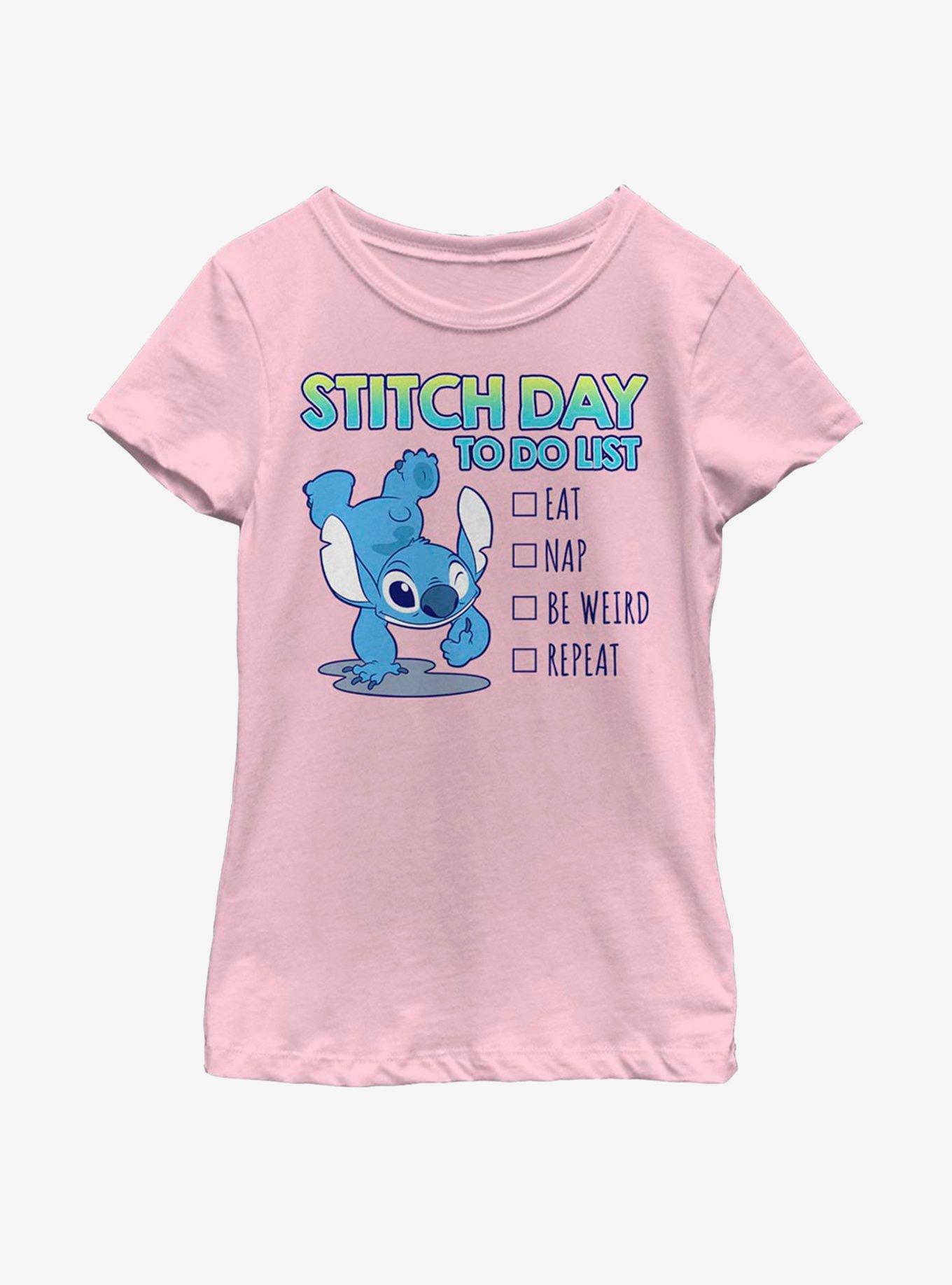 Disney Lilo And Stitch To Do Youth Girls T-Shirt, PINK, hi-res
