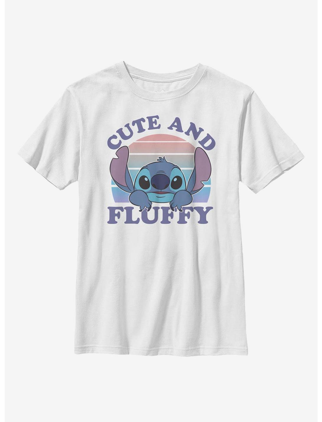 Disney Lilo And Stitch Stitch Cute And Fluffy Youth T-Shirt, WHITE, hi-res