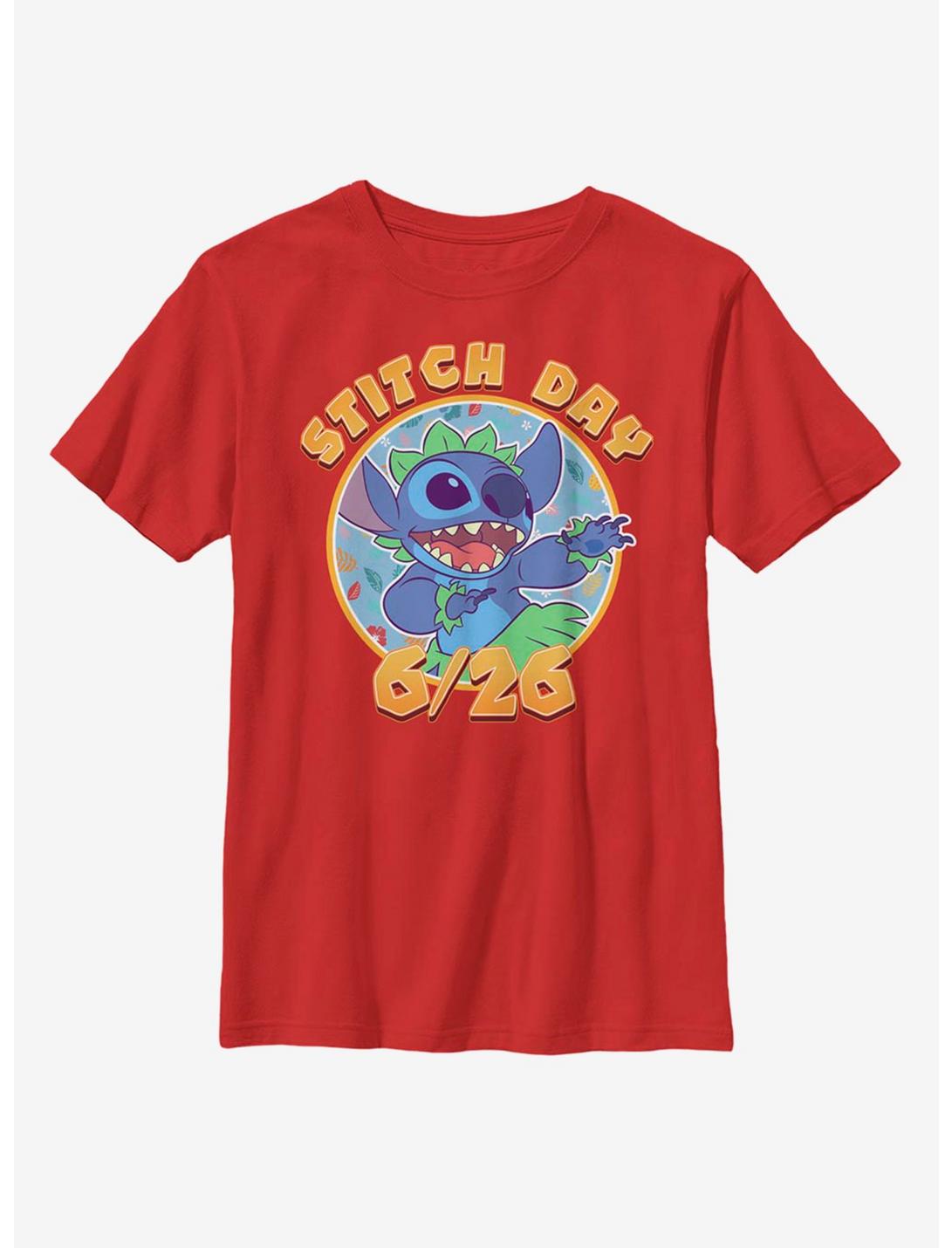 Disney Lilo And Stitch Stitch Day Youth T-Shirt, RED, hi-res
