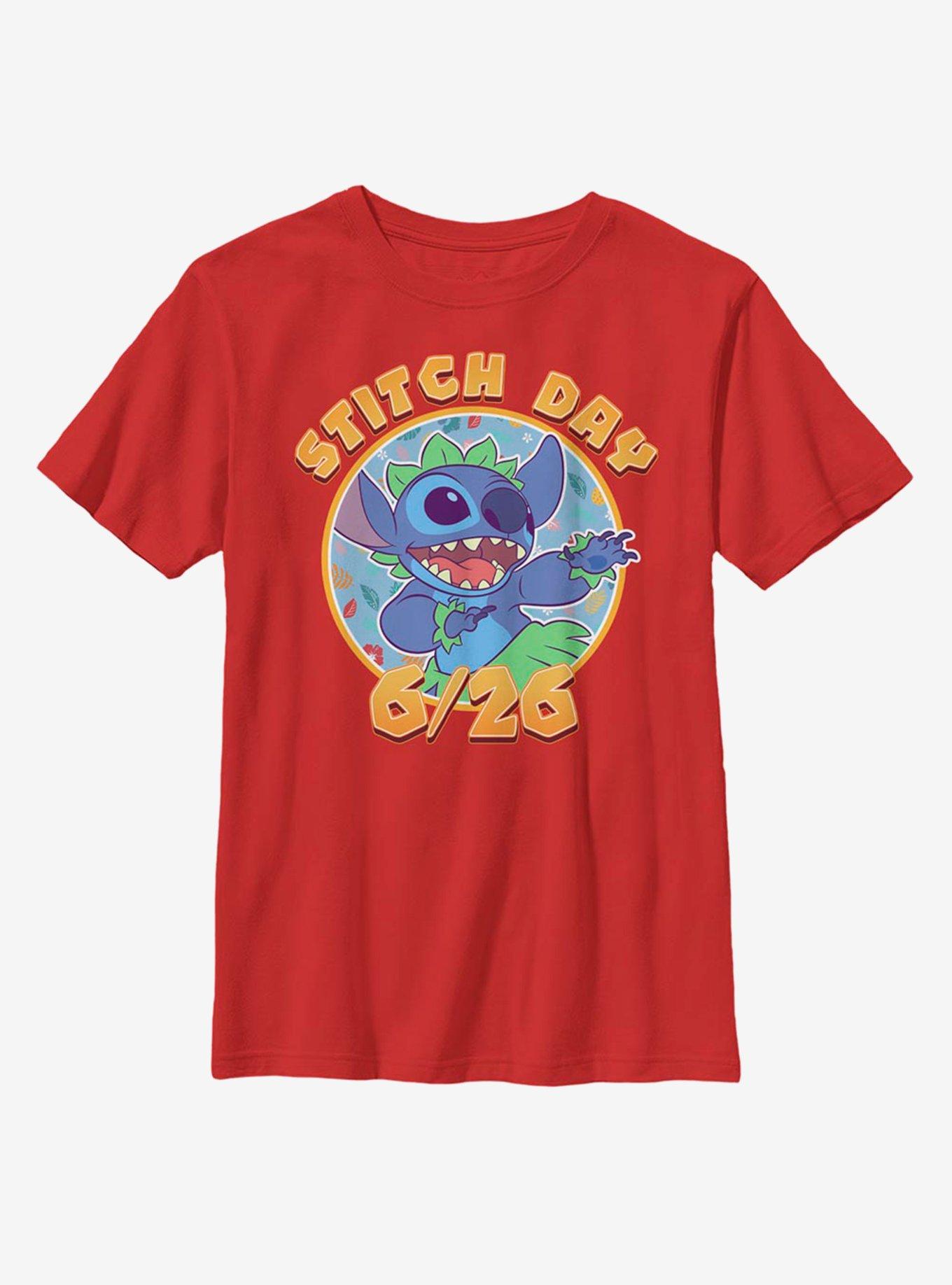 Disney Lilo And Stitch Stitch Day Youth T-Shirt, RED, hi-res