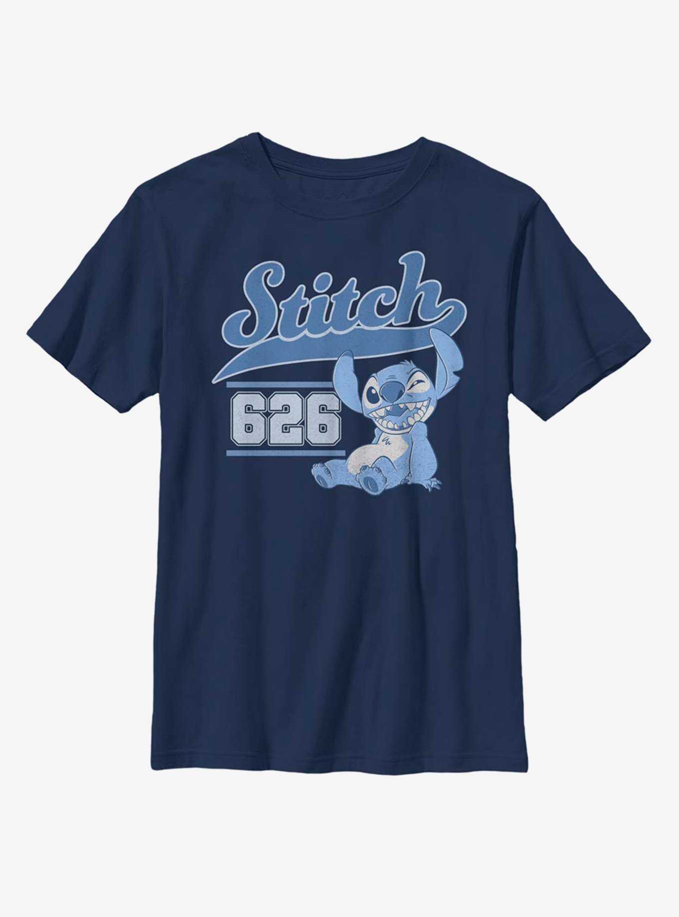 Disney Lilo And Stitch Stitch Collegiate Youth T-Shirt, , hi-res