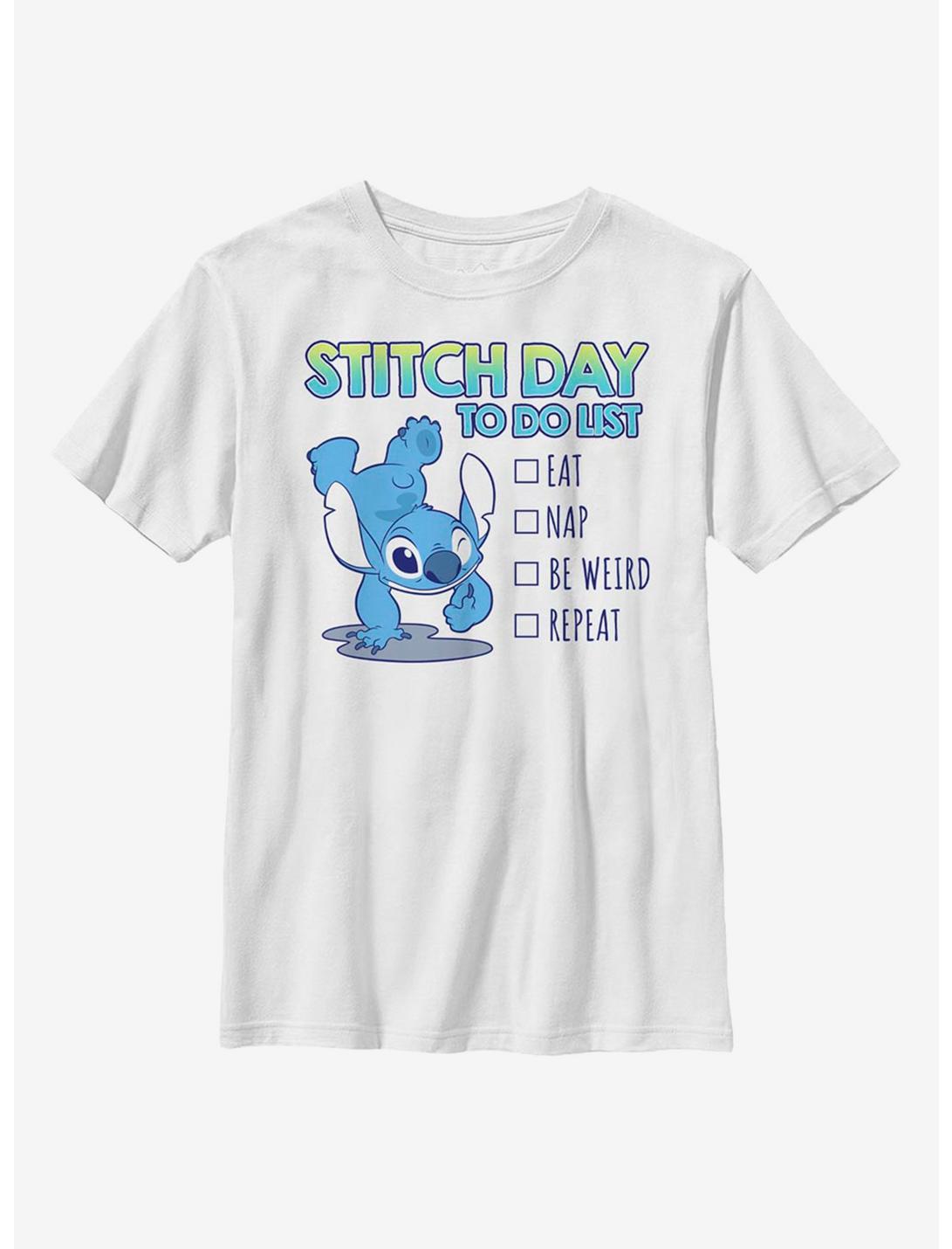 Disney Lilo And Stitch To Do Youth T-Shirt, WHITE, hi-res