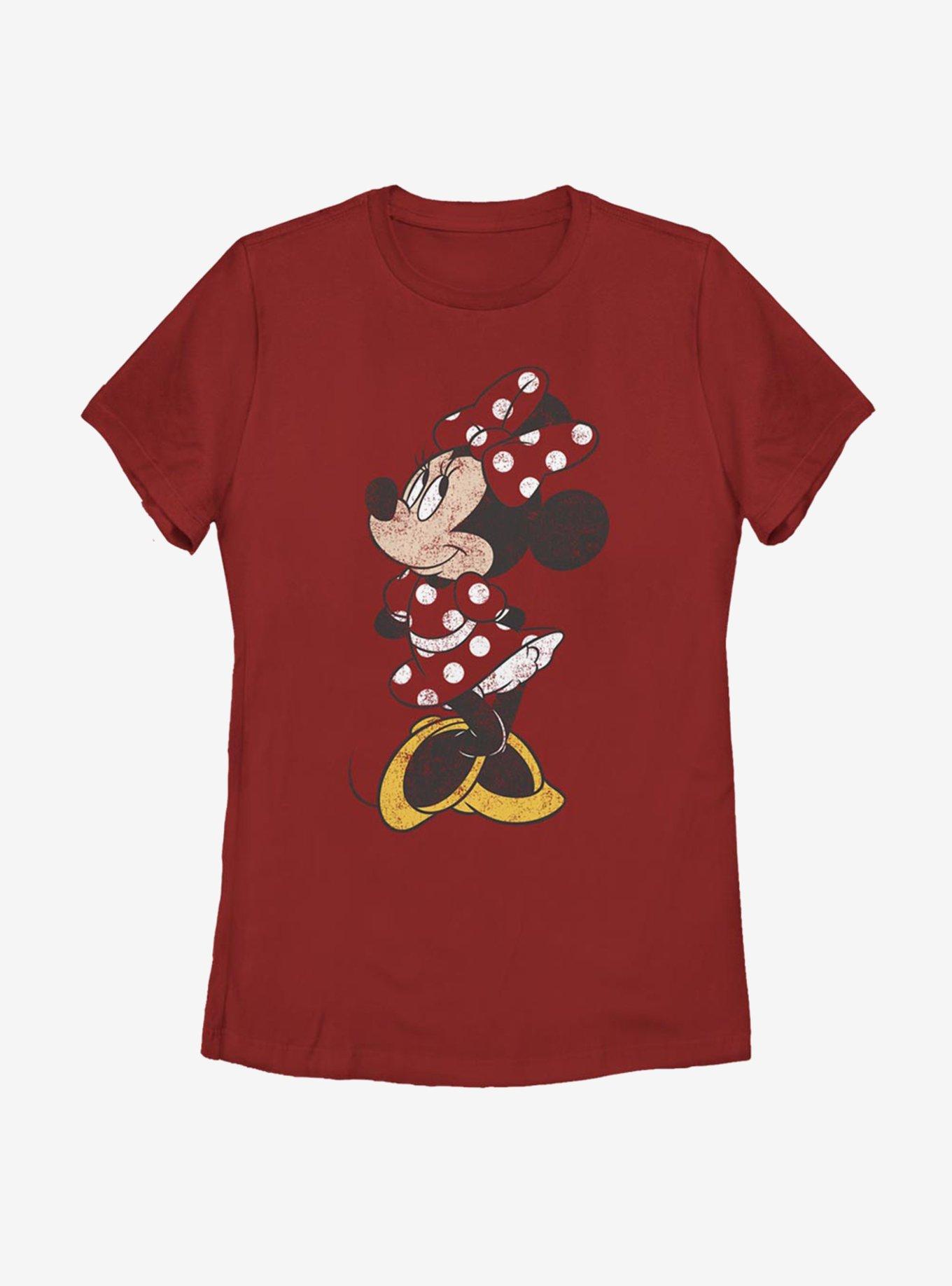 Disney Mickey Mouse Modern Vintage Minnie Womens T-Shirt - RED | BoxLunch