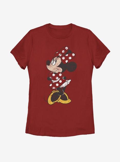 Disney Mickey Mouse Modern Vintage Minnie Womens T-Shirt - RED | BoxLunch