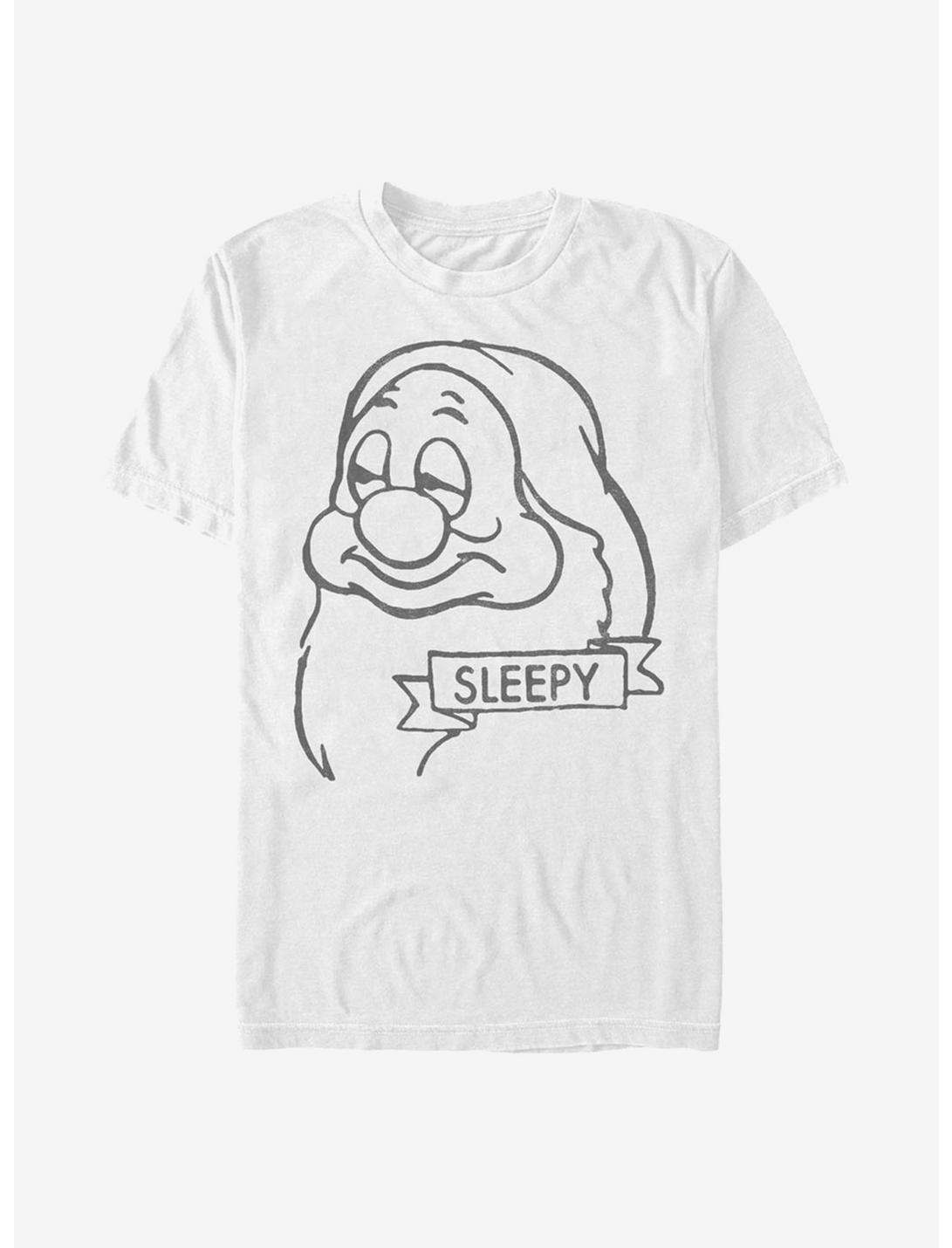 Disney Snow White And The Seven Dwarfs Sleepy T-Shirt, WHITE, hi-res