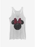 Disney Mickey Mouse Minnie Leopard Bow Womens Tank Top, WHITE HTR, hi-res