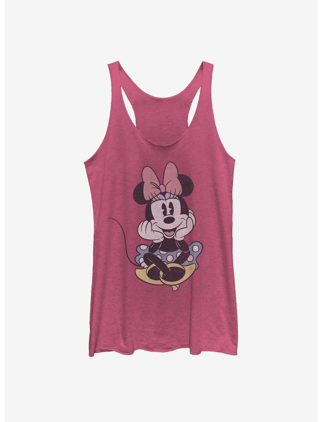 Disney Mickey Mouse Minnie Sitting Pretty Womens Tank Top, PINK HTR, hi-res