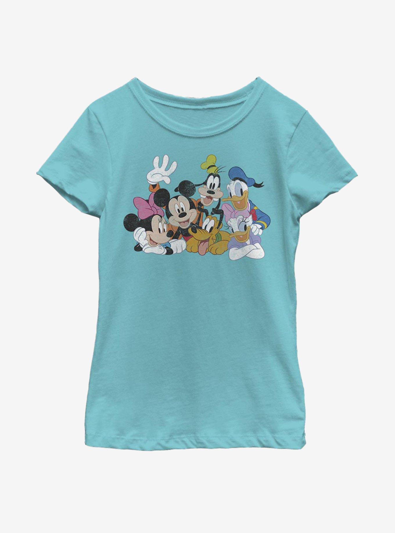 Disney Mickey Mouse Group Youth Girls T-Shirt, TAHI BLUE, hi-res