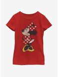 Disney Mickey Mouse Modern Vintage Minnie Youth Girls T-Shirt, RED, hi-res