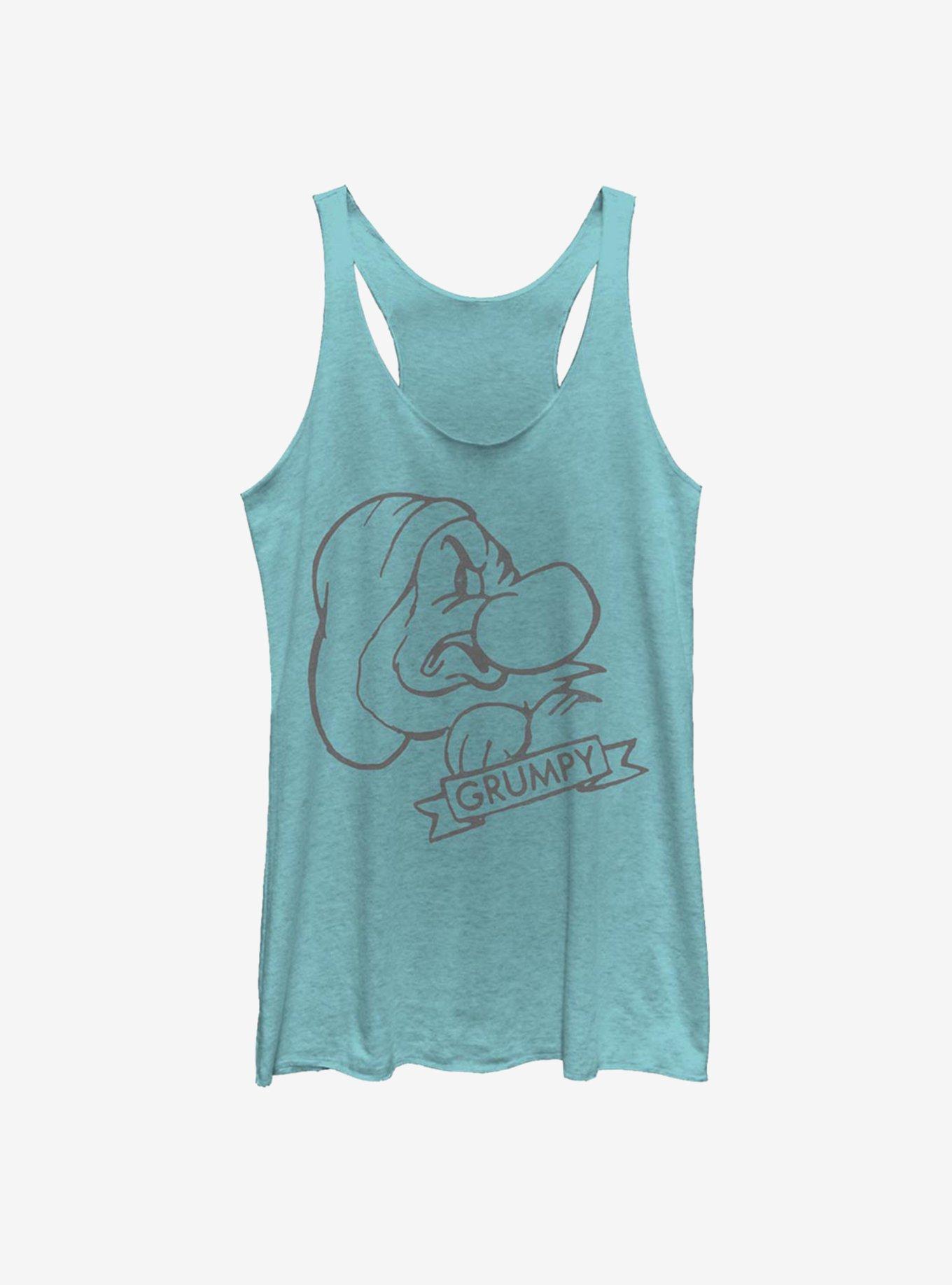 Disney Snow White And The Seven Dwarfs Grumpy Womens Tank Top, TAHI BLUE, hi-res