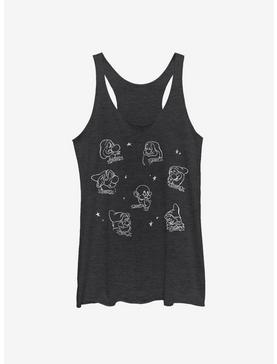 Disney Snow White And The Seven Dwarfs Funny Names Womens Tank Top, , hi-res