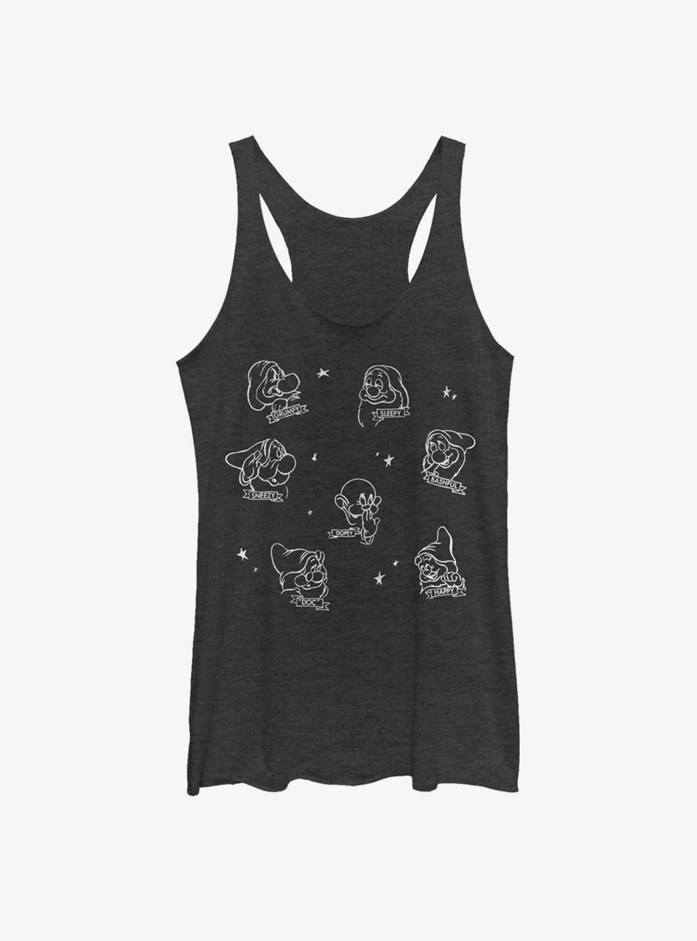 Disney Snow White And The Seven Dwarfs Funny Names Womens Tank Top, , hi-res