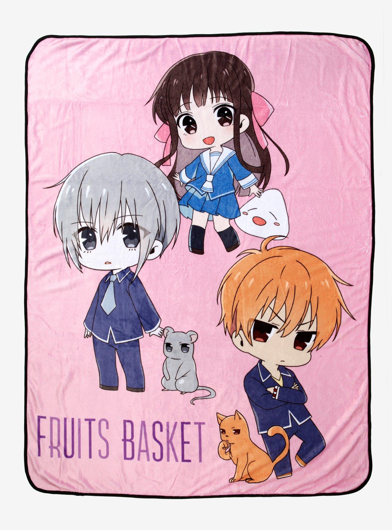 Fruits Basket Chibi Trio Throw Blanket, , hi-res