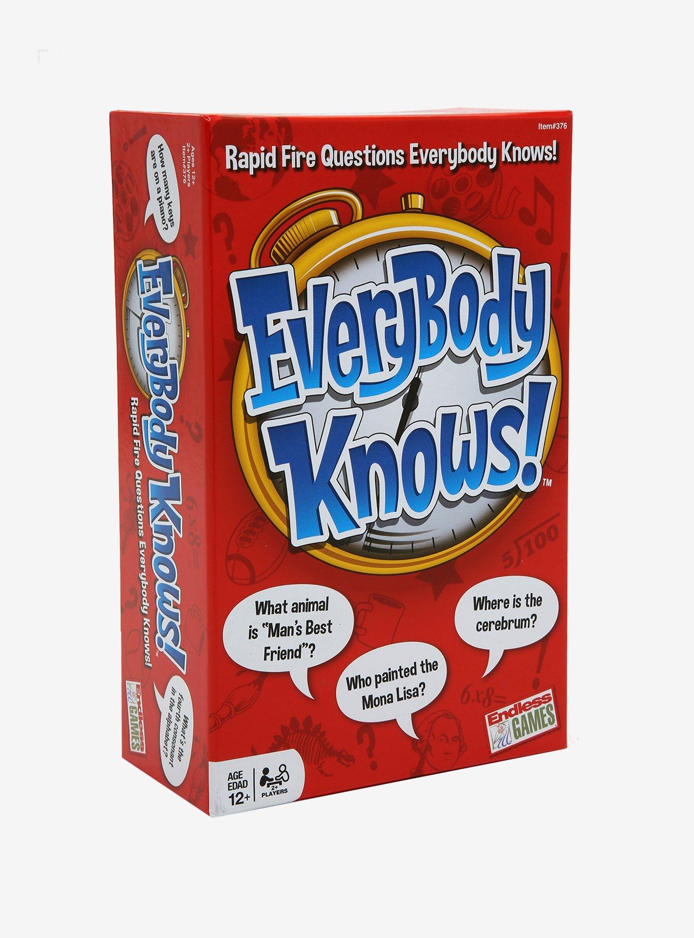Everybody Knows Card Game Hot Topic