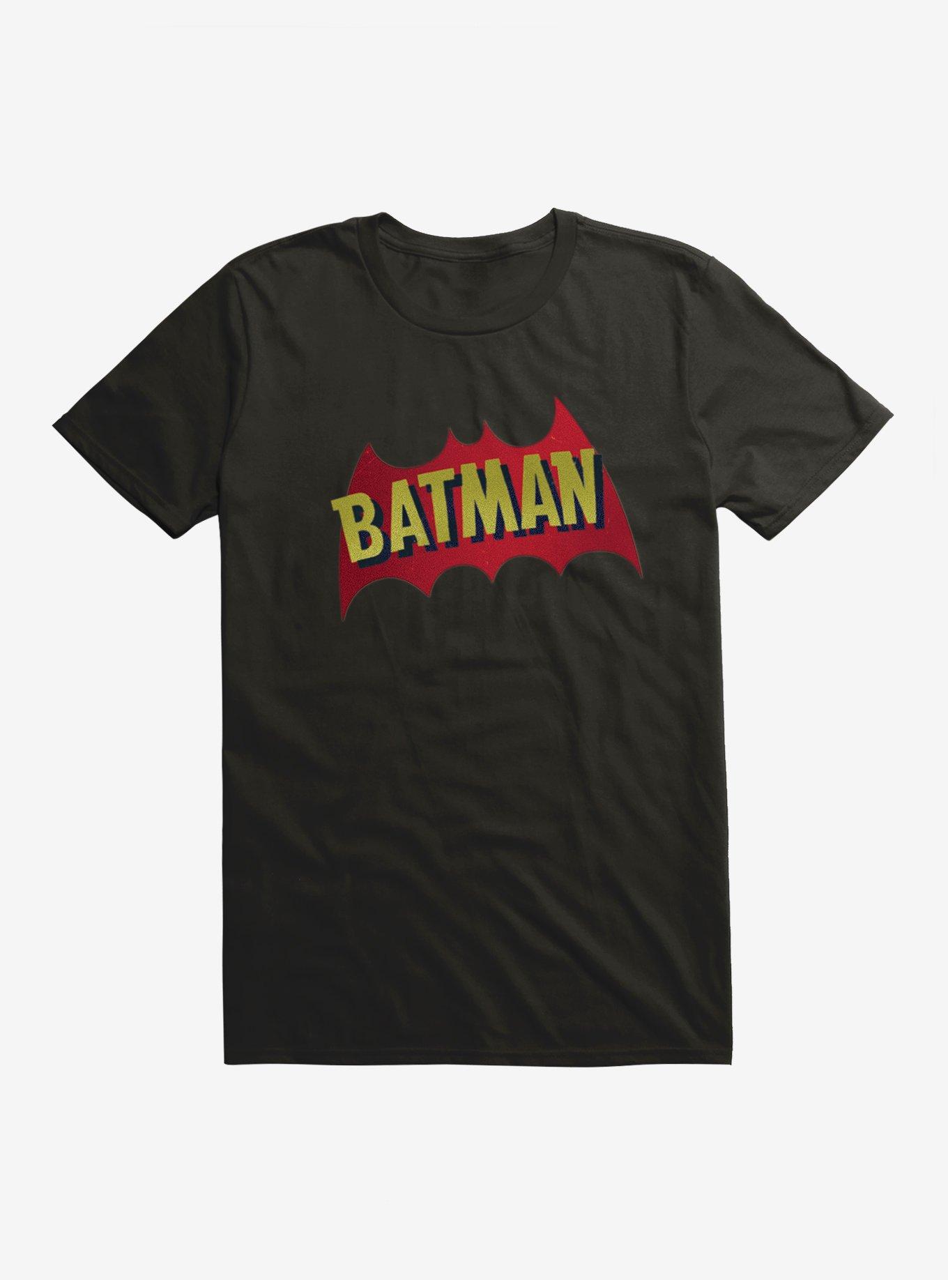 DC Comics Batman Name And Bat Logo T-Shirt, BLACK, hi-res