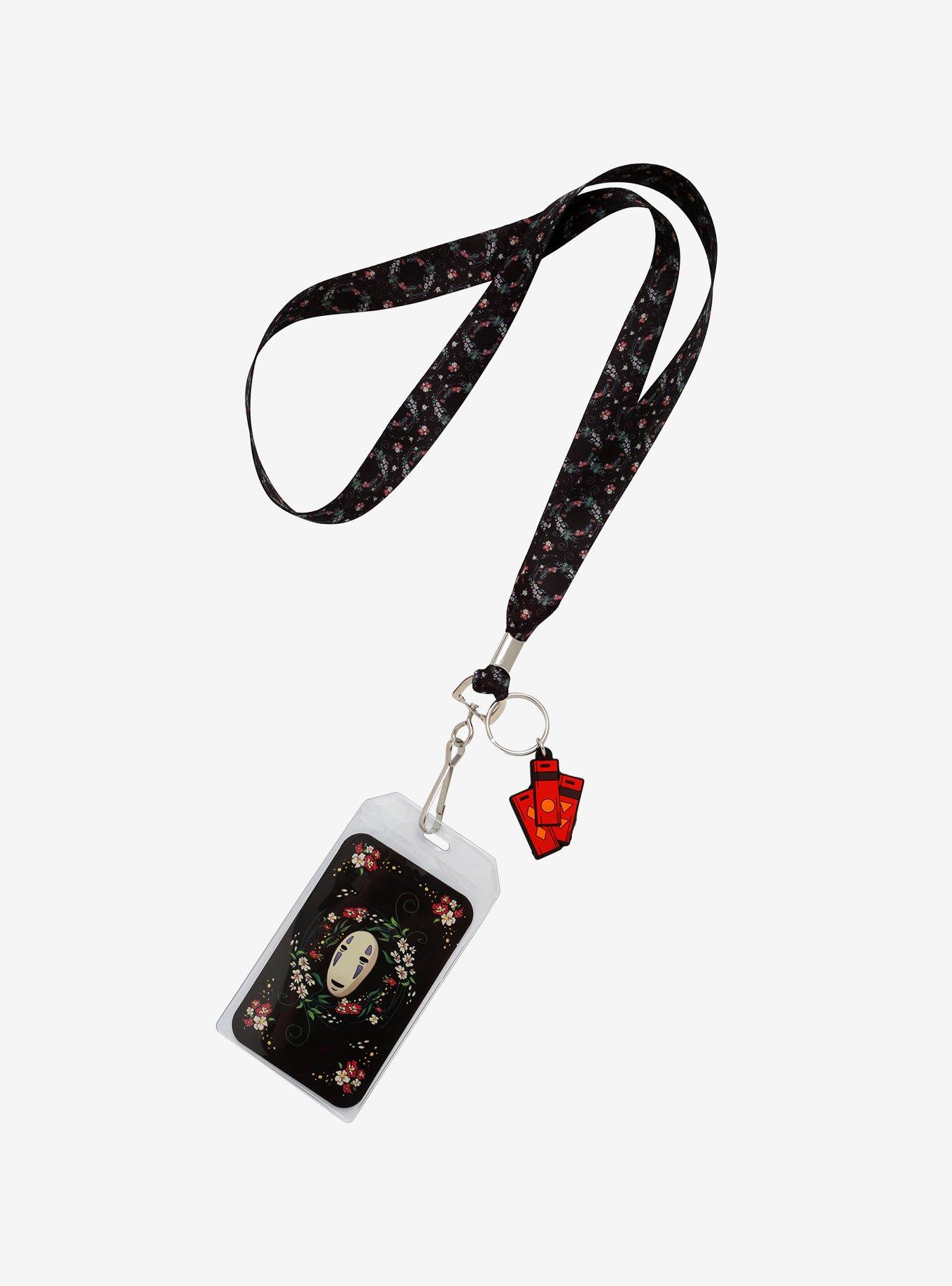 Studio Ghibli Spirited Away No-Face Floral Lanyard, , hi-res