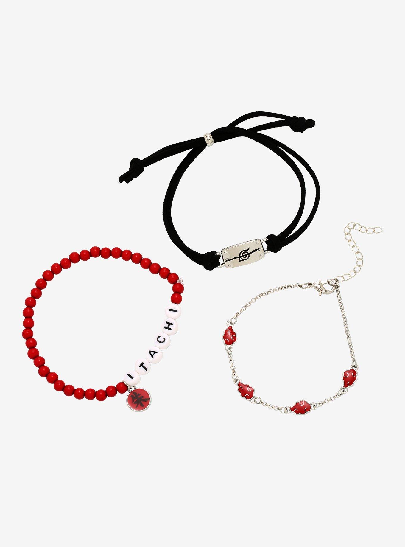 Naruto Shippuden Itachi Akatsuki Bracelet Set, , hi-res