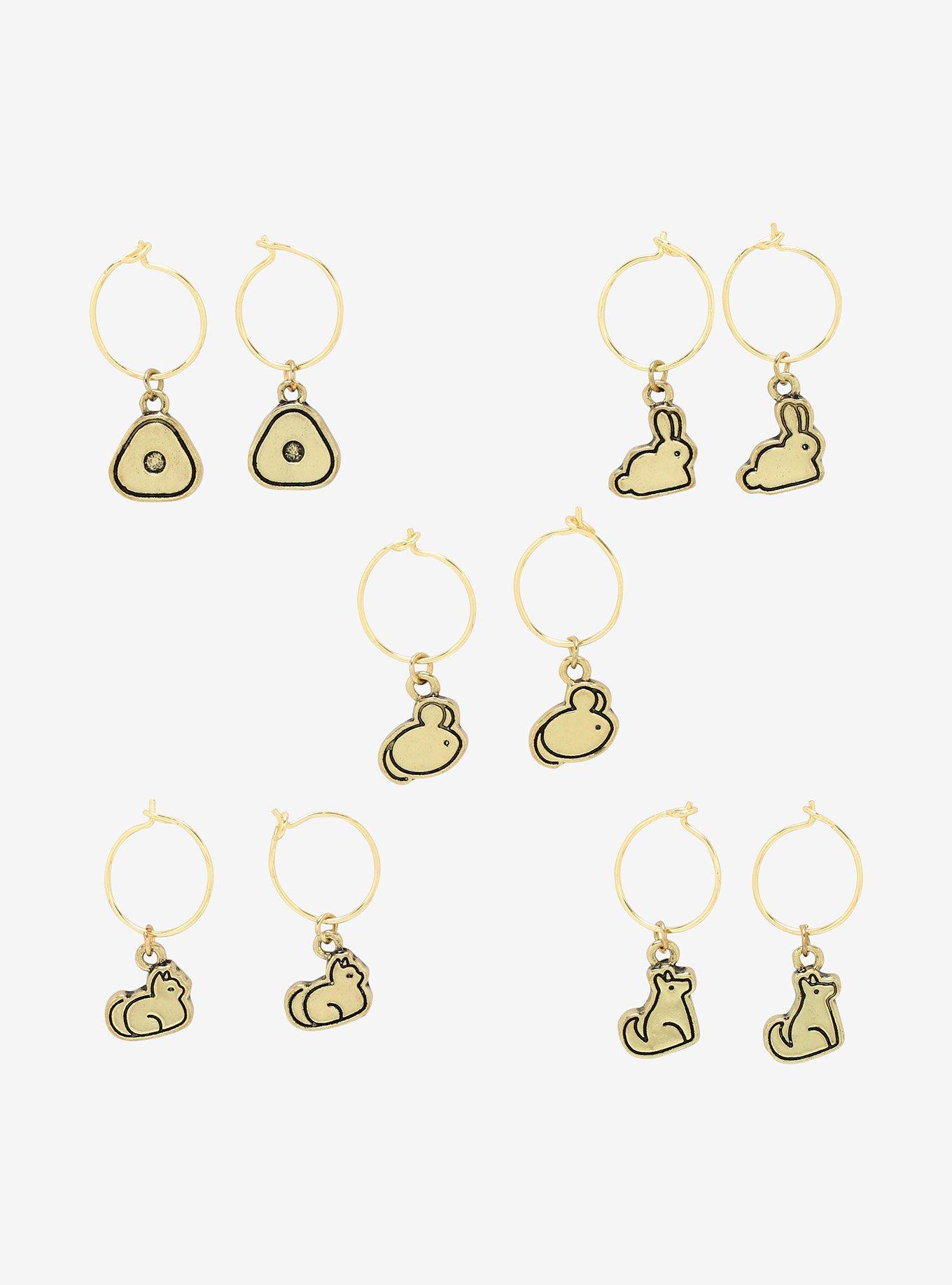 Fruits Basket Zodiac Icons Hoop Earrings, , hi-res