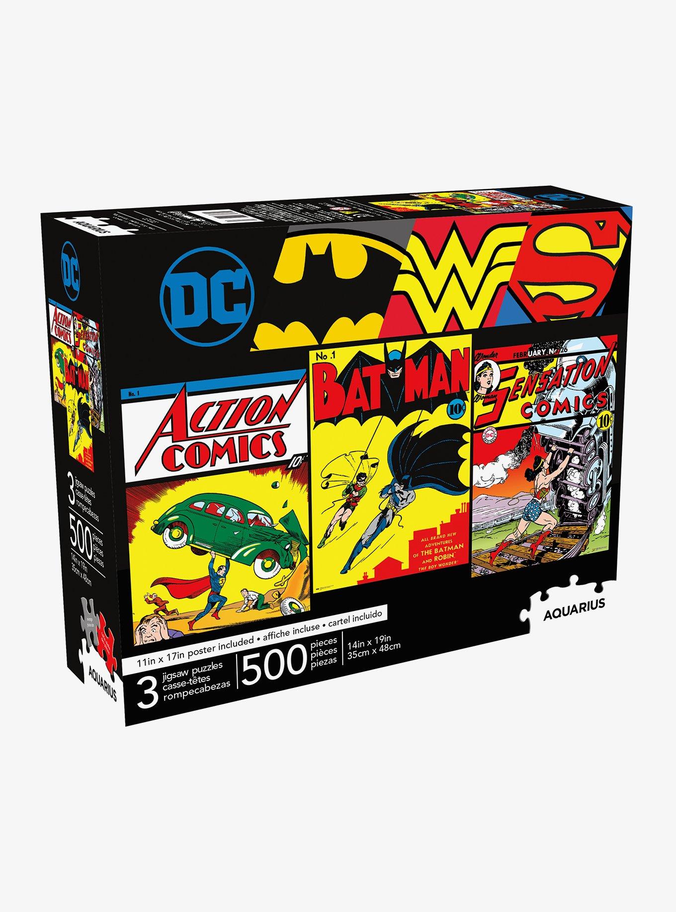 DC Comics Batman Superman Wonder Woman Comic Puzzle Set | Hot Topic