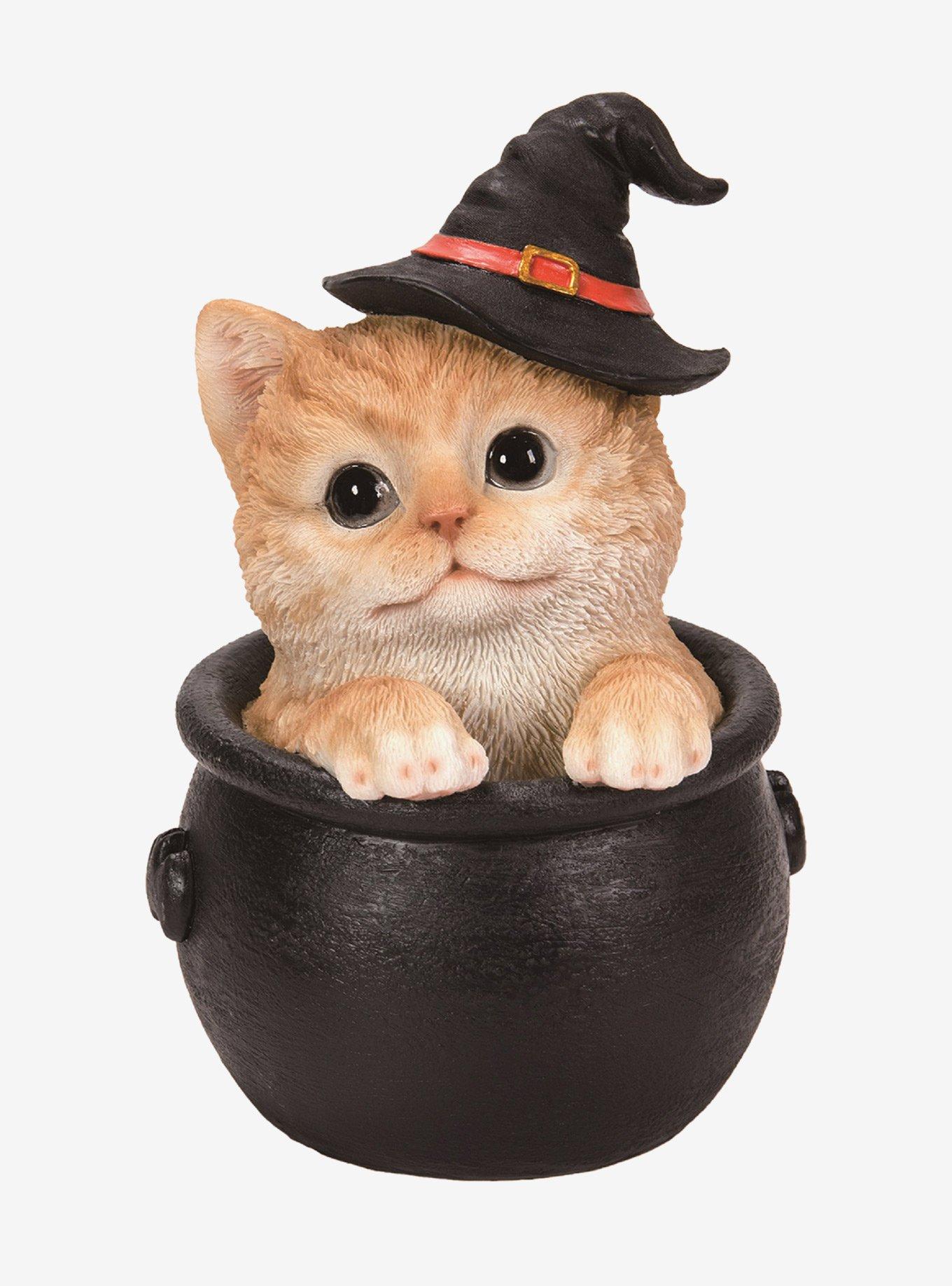 Kitten In Cauldron Figurine, , hi-res